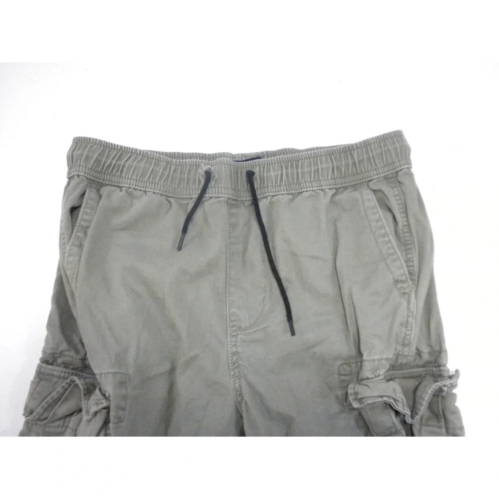 Aeropostale Joggers Mens S Green Cargo Twill‎ Stretch Tapered Elastic Cuff